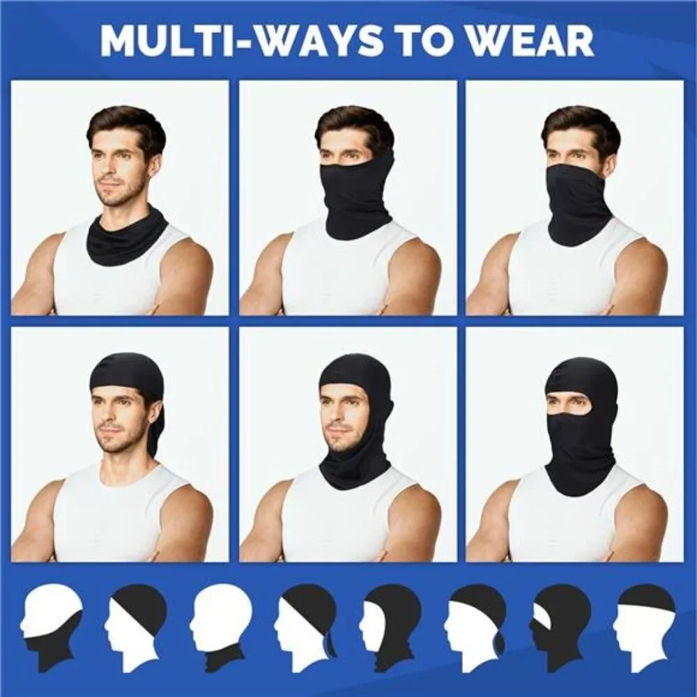 6 Pack Balaclava Ski Face Mask: Cooling Neck Gaiter Full Head Mask Face Cover